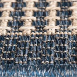 Outdoor Rugs-Kirkland's Home Navy Intertwine Indoor/Outdoor Runner Blue