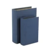 Baskets & Boxes-Kirkland's Home Navy Linen Book Boxes, Set Of 2 Blue
