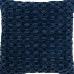 Pillows-Kirkland's Home Navy Looped Cotton Throw Pillow Blue