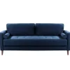 Sofas & Loveseats-Kirkland's Home Navy Lumbar Eucalyptus Sofa Blue