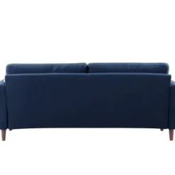 Sofas & Loveseats-Kirkland's Home Navy Lumbar Eucalyptus Sofa Blue