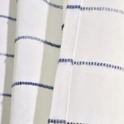 Curtains & Drapes-Kirkland's Home Navy Nantucket Fringe Curtain Panel Set, 95 In. Blue/White