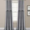 Curtains & Drapes-Kirkland's Home Navy Nantucket Fringe Curtain Panel Set, 84 In. Blue/White