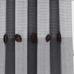 Curtains & Drapes-Kirkland's Home Navy Nantucket Fringe Curtain Panel Set, 84 In. Blue/White