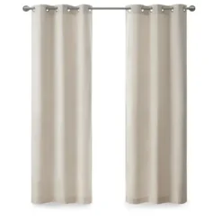 Curtains & Drapes-Kirkland's Home Navy Ombre Stripe Curtain Panel Set, 84 In. Blue/White