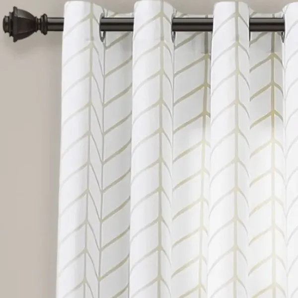 Curtains & Drapes-Kirkland's Home Navy Ombre Stripe Curtain Panel Set, 95 In. Blue/White