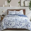 Quilts-Kirkland's Home Navy Paisley 3-Pc. Full/Queen Reversible Quilt Set Blue