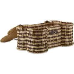 Baskets & Boxes-Kirkland's Home Navy Paw Patch Stripe Rectangle Pet Basket Blue