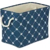 Baskets & Boxes-Kirkland's Home Navy Paw Trellis Round Basket, 12 In. Blue