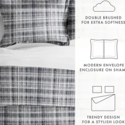 Duvets-Kirkland's Home Navy Plaid Polka Dot 2-Pc. Twin Duvet Cover Set Blue/White
