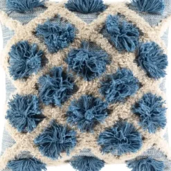Pillows-Kirkland's Home Navy Pom Pom Pillow Blue