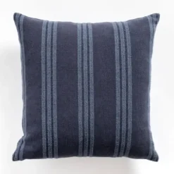 Pillows-Kirkland's Home Navy Providence Stripe Pillow Blue