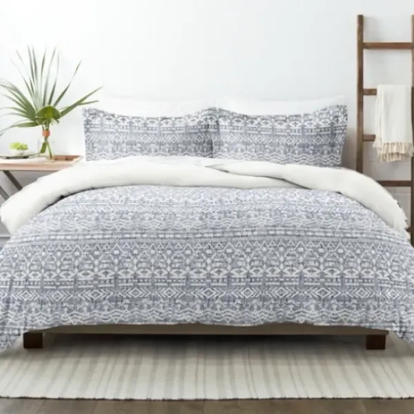 Duvets-Kirkland's Home Navy Rustic 3-Pc. King Duvet Cover Set Blue/White