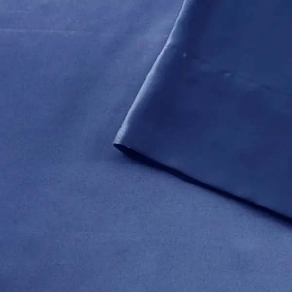 Bed Sheets-Kirkland's Home Navy Satin Standard 2-Pc. Pillow Case Set Blue