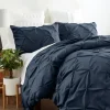 Duvets-Kirkland's Home Navy Soft Pinched 3-Pc. King Duvet Cover Set Blue