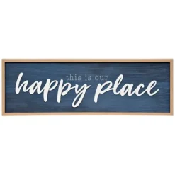 Wall Quotes & Signs-Kirkland's Home Navy This Is Our Happy Place Plaque Blue/White