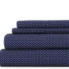 Bed Sheets-Kirkland's Home Navy Tiny Hearts 3-Pc. Twin Sheet Set Blue