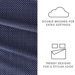 Bed Sheets-Kirkland's Home Navy Tiny Hearts 3-Pc. Twin Sheet Set Blue