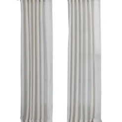 Curtains & Drapes-Kirkland's Home Navy Top Knotted Burlap Curtain Panel Set, 95 In. Blue