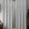 Curtains & Drapes-Kirkland's Home Navy Trellis Darkening Curtain Panel Set, 108 In. Blue/White