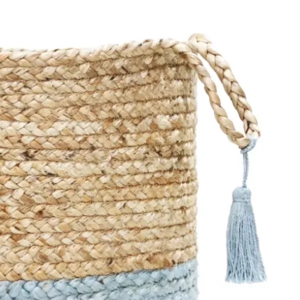 Baskets & Boxes-Kirkland's Home Navy Trellis Paw Print Storage Basket, 16 In. Blue
