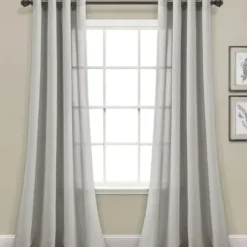 Curtains & Drapes-Kirkland's Home Navy Tucker Stripe Curtain Panel Set, 84 In. Blue