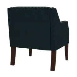 Accent Chairs-Kirkland's Home Navy Upholstered Button Tufted Accent Chair Blue