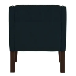 Accent Chairs-Kirkland's Home Navy Upholstered Button Tufted Accent Chair Blue