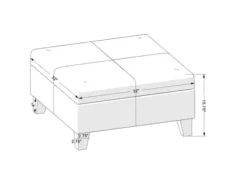 Benches & Ottomans-Kirkland's Home Navy Upholstered Square Storage Ottoman Blue