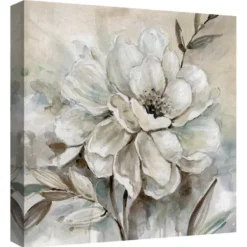 Canvas Art-Kirkland's Home Neutral Bloom I Canvas Art Print Tan/White