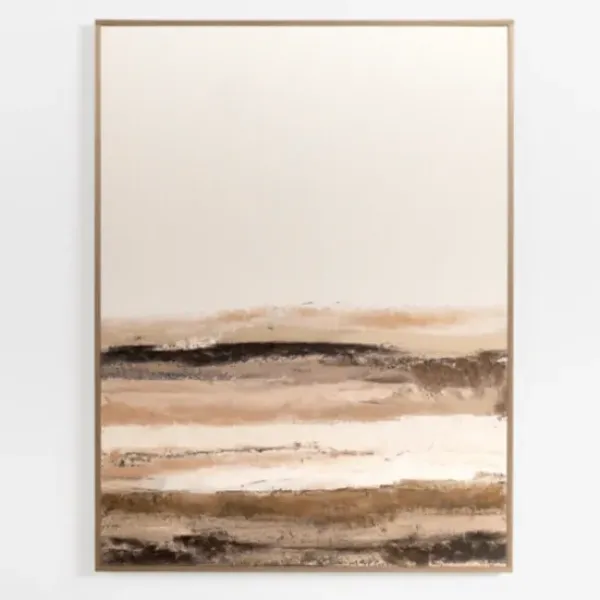 Canvas Art-Kirkland's Home Neutral Brushstrokes Abstract Canvas Art Print Tan/Brown