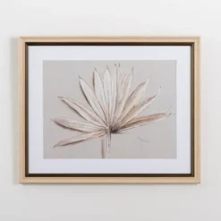 Framed Art-Kirkland's Home Neutral Dry Palm Leaf Framed Art Print Tan/Brown/White