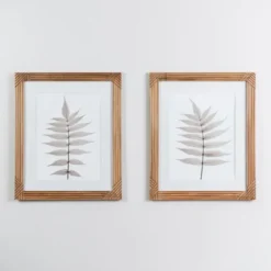 Framed Art-Kirkland's Home Neutral Fern Ii Framed Art Print Gray/White