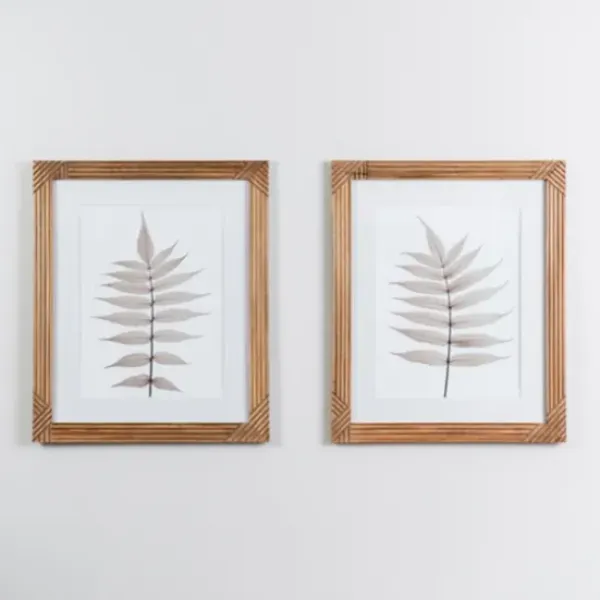 Framed Art-Kirkland's Home Neutral Fern Ii Framed Art Print Gray/White