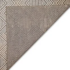 Outdoor Rugs-Kirkland's Home Neutral Floral Burst Outdoor Round Area Rug, 7 Ft. Tan/Gray