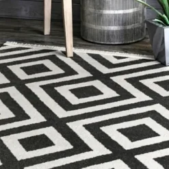 Outdoor Rugs-Kirkland's Home Neutral Floral Burst Outdoor Round Area Rug, 5 Ft. Tan/Gray