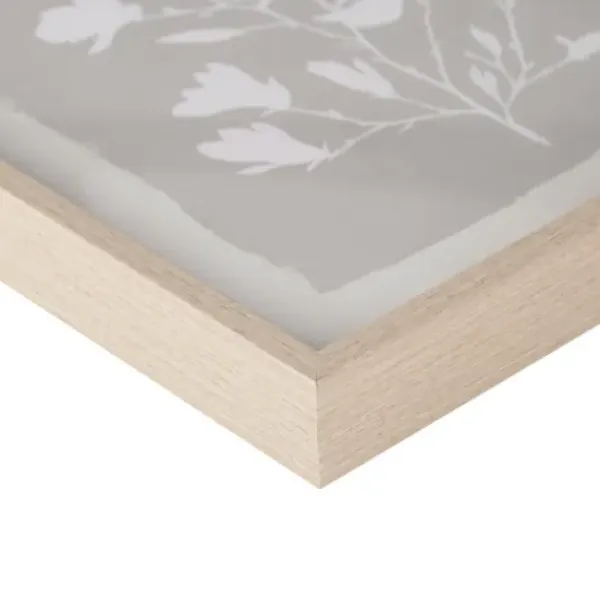 Framed Art-Kirkland's Home Neutral Floral Sprigs 3-Pc. Framed Art Set White/Gray