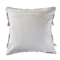 Pillows-Kirkland's Home Neutral Geometric Fringe Accent Pillow Brown
