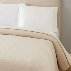 Bedspreads & Coverlets-Kirkland's Home Neutral Maren King Bed Blanket Tan