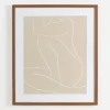 Framed Art-Kirkland's Home Neutral Sketched Lady Framed Art Print Tan/White
