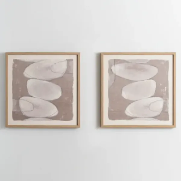 Framed Art-Kirkland's Home Neutral Stone Abstract Ii Framed Art Print Gray
