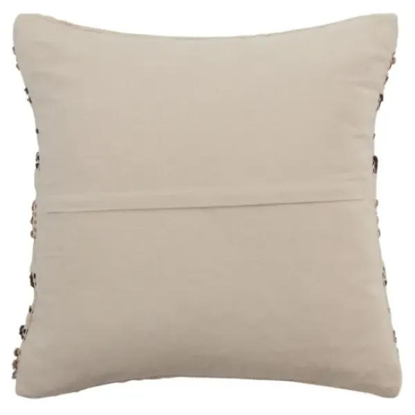 Pillows-Kirkland's Home Neutral Striped Woven Square Throw Pillow Tan