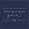 Wall Quotes & Signs-Kirkland's Home Never Give Up On You Canvas Art Print Blue