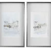 Framed Art-Kirkland's Home New England Port Framed Art Prints, Set Of 2 White/Gray