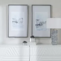 Framed Art-Kirkland's Home New England Port Framed Art Prints, Set Of 2 White/Gray