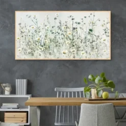 Canvas Art-Kirkland's Home New Horizons Framed Canvas Art Print Gray/Green/White
