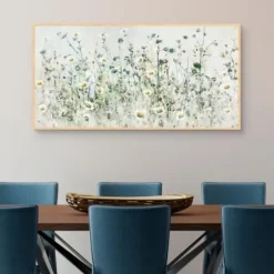 Canvas Art-Kirkland's Home New Horizons Framed Canvas Art Print Gray/Green/White