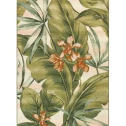 Outdoor Rugs-Kirkland's Home Nia Santorini Palms Outdoor Area Rug, 5X7 Tan