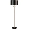 Floor Lamps-Kirkland's Home Nickel And Metal Shade Floor Lamp Black
