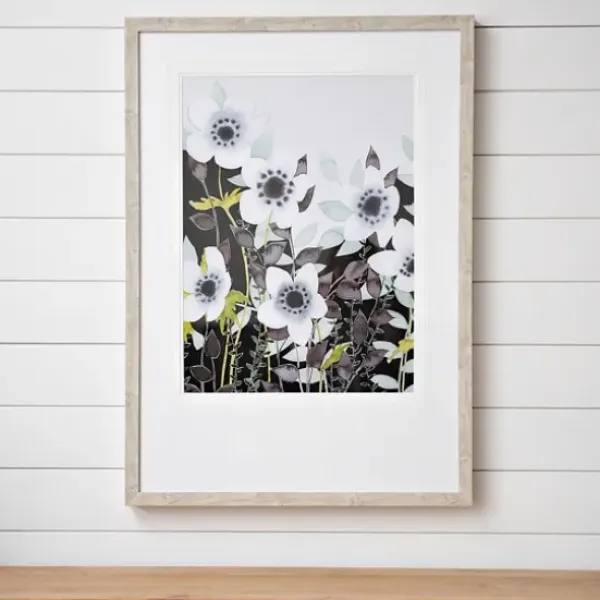 Framed Art-Kirkland's Home Night Foliage Ii Framed Art Print Blue/White/Black